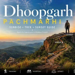 Dhoopgarh Pachmarhi sunrise view over the Satpura hills